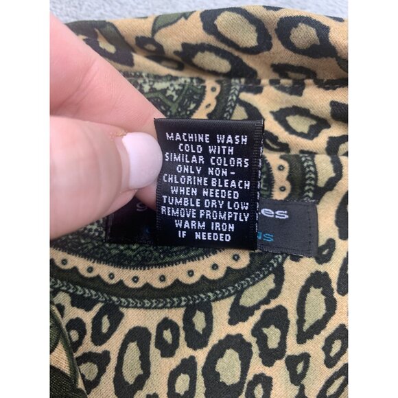 Goodclothes Womens 1X Paisley & Floral Long Sleeve Button Down Shirt - Picture 7 of 8